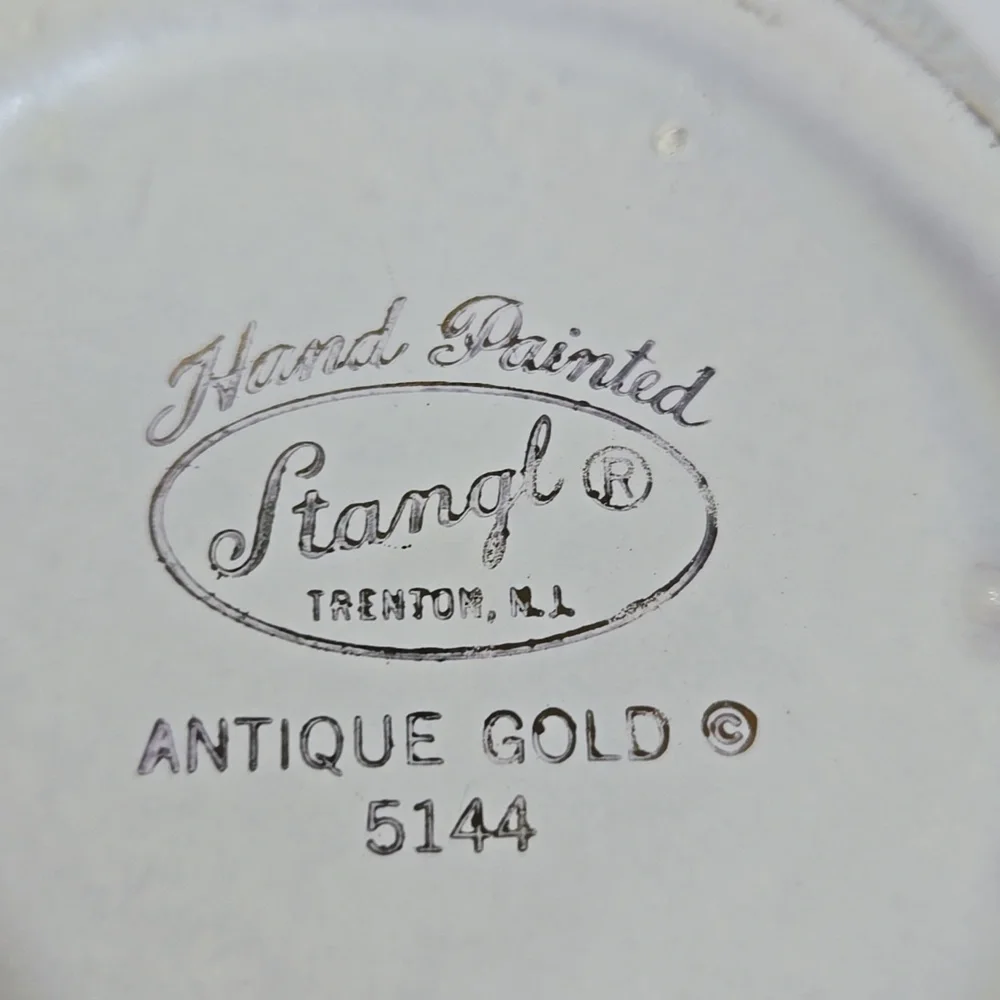 Stangl Vintage 1960s Hand Painted Antique Gold Tulip Vase 5144 MCM Regency‎